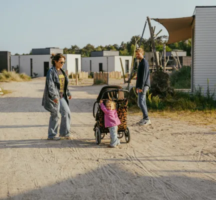 Duinroos familie lopen