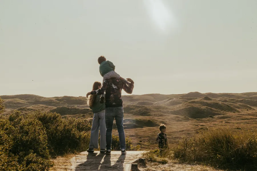 Duinen uitzicht gezin 1